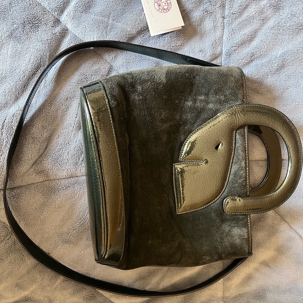 COPY - House of Florence green elephant bag
